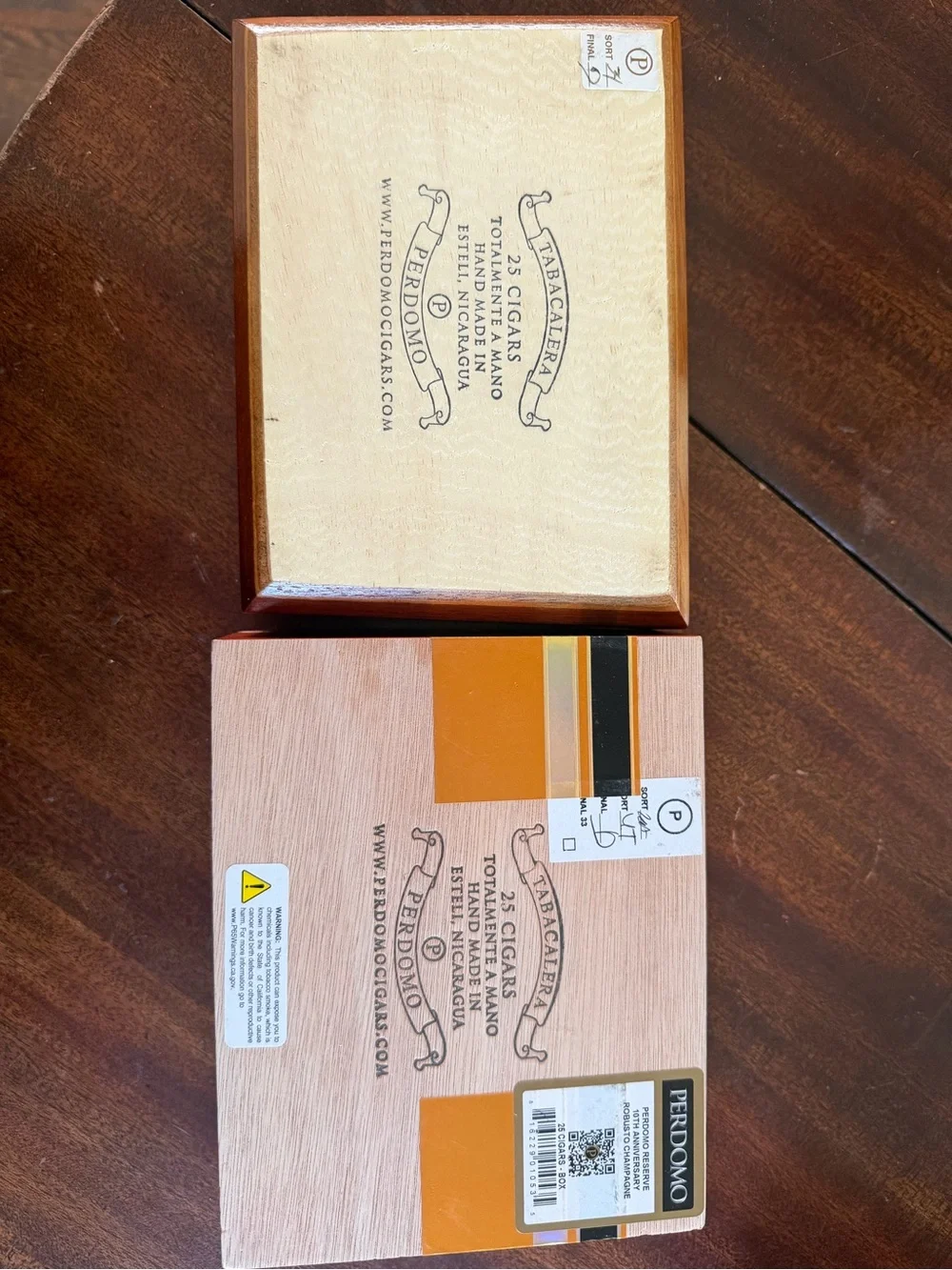 Cigar Boxes to up cycle  10th Anniversary Decorative Wood Boxes set of 2